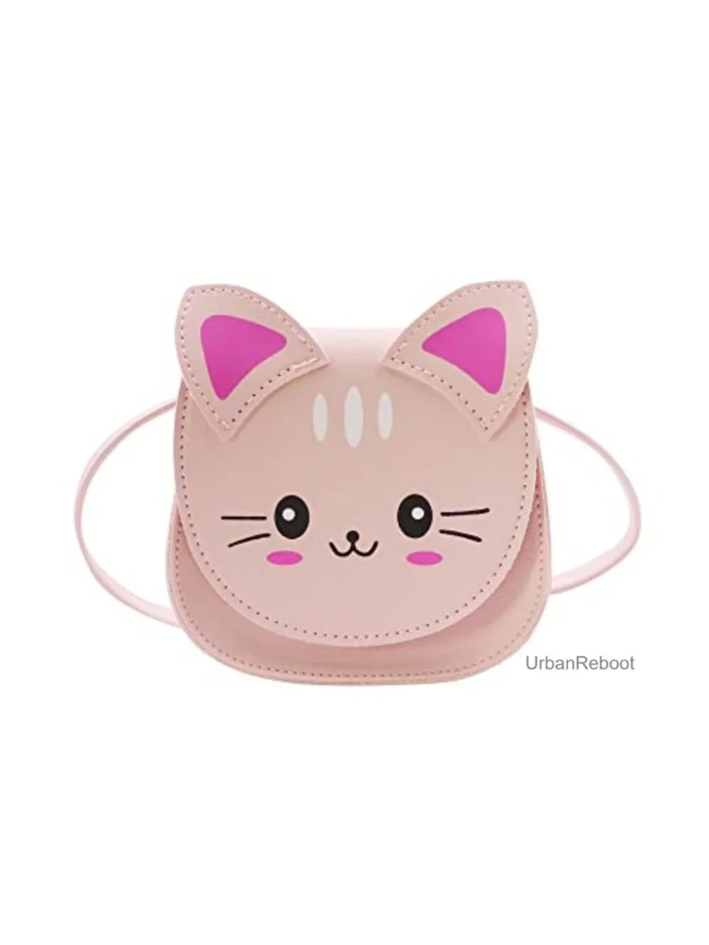 Girls Cat Crossbody Mini Purse PU Leather Saddle Bag Kitty Handbag